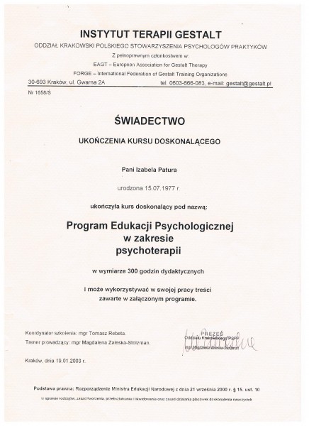 swiadectwoGestalt